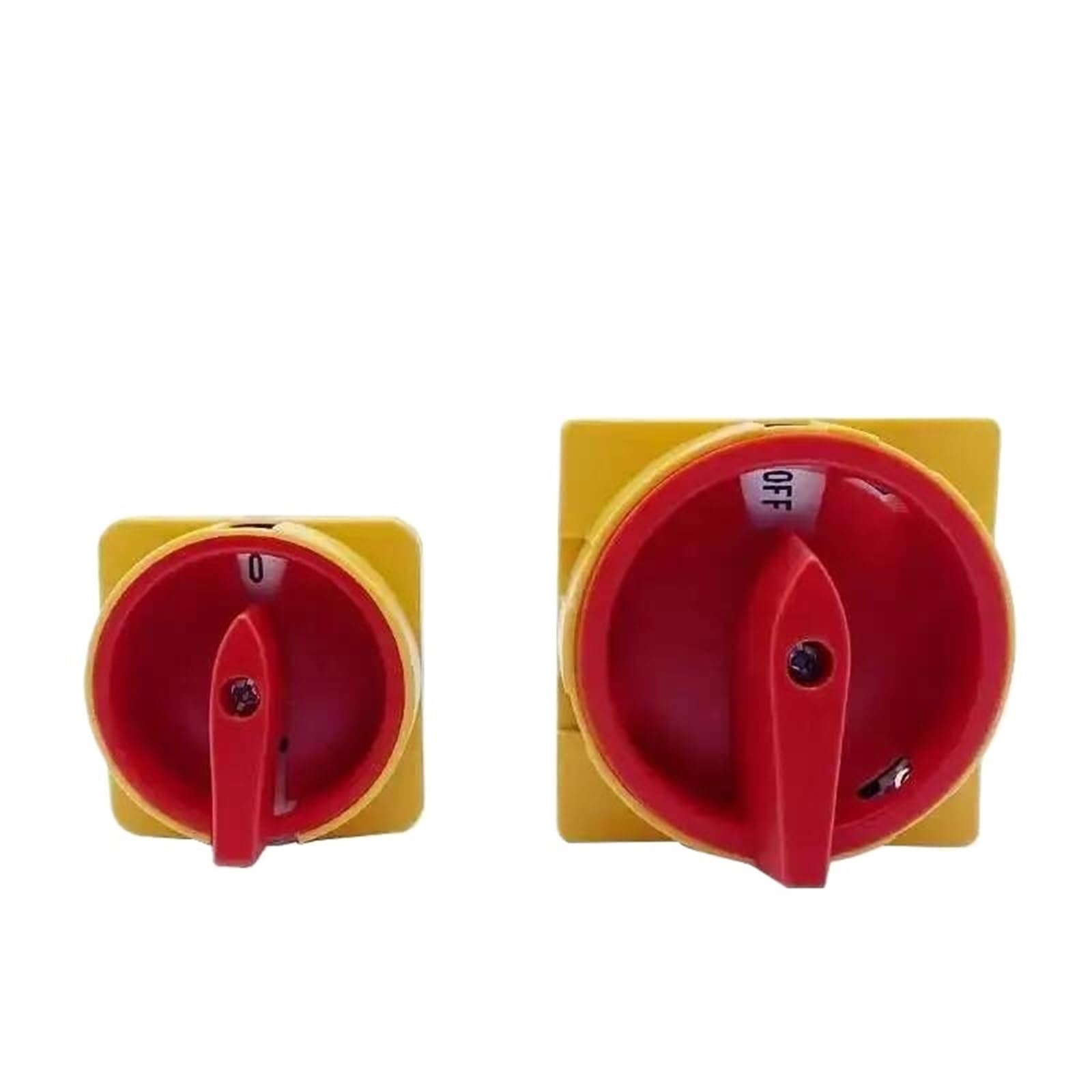 Interruptores de desconexión de 4 polos, 20 A y 25 A, apagado/encendido, LW26GS CA10, 48 x 48 mm, 64 x 64 mm, con leva giratoria y candado.(20A 64x64mm panel)
