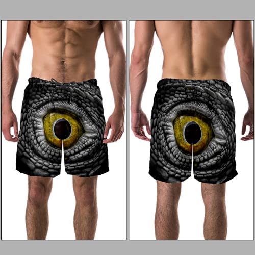 Short de bain multicolore à motif œil de dragon pour un style unique - 3