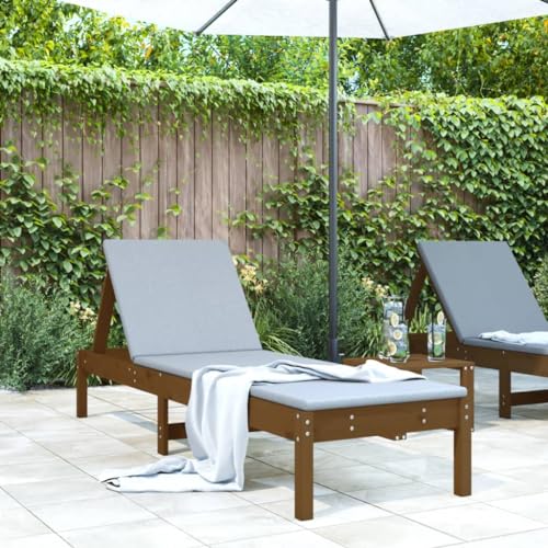 GCHDHAPB Home-Outdoor Home-Outdoor Home-Outdoor - Tumbonas para el sol, color marrón miel, 199,5 x 60 x 74 cm, madera maciza de pino