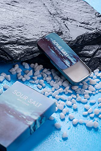 SourSalt SOLID Cologne -SEA TIDE Pocket-Size Fragrance. - .5 oz Tin Wooden Note Long Lasting