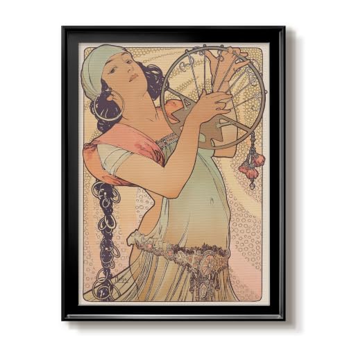 Alphonse Mucha | Salome Performer | Black Framed Art Work | GAL101
