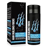 Hair Fibers for Men, Hair Fibres Black, Professional Quality Fiber Hair Powder for Women and Men for Bald Spots & Thinning Hair (Black)