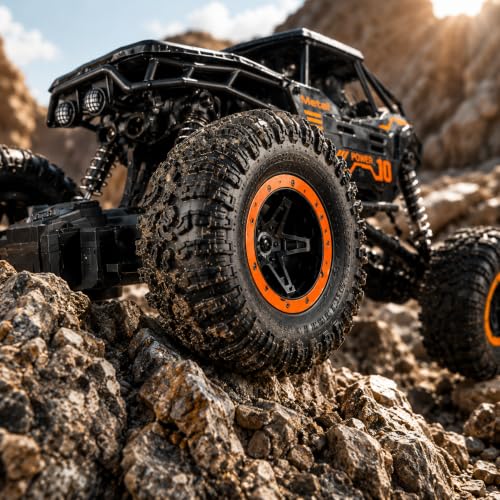Image of NHR Remote Control Car Toy for Kids | Rechargeable RC Monster Truck with Smoke Effect | Drift RC Car | Range 2.4GHz Remote | Type-C USB | Off-Road Climbing & Racing Car | Gift for Kids Age 3+ (Black)