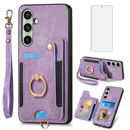 Coque S25 FE Asuwish antichoc violette protection écran et caméra surélevée