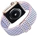 HILIMNY Solo Loop Compatible avec Apple Watch Strap 38mm 40mm 41mm, Bracelet de remplacement de sport en nylon élastique tressé pour IWatch Series 7/6/5/4/3/2/1/SE, Rose électrique 38/40/41mm