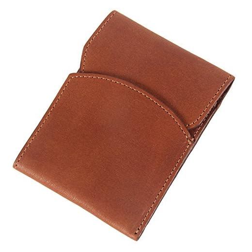 Col. Littleton Genuine Leather Front Pocket Wallet with Flap | USA Made |Brown