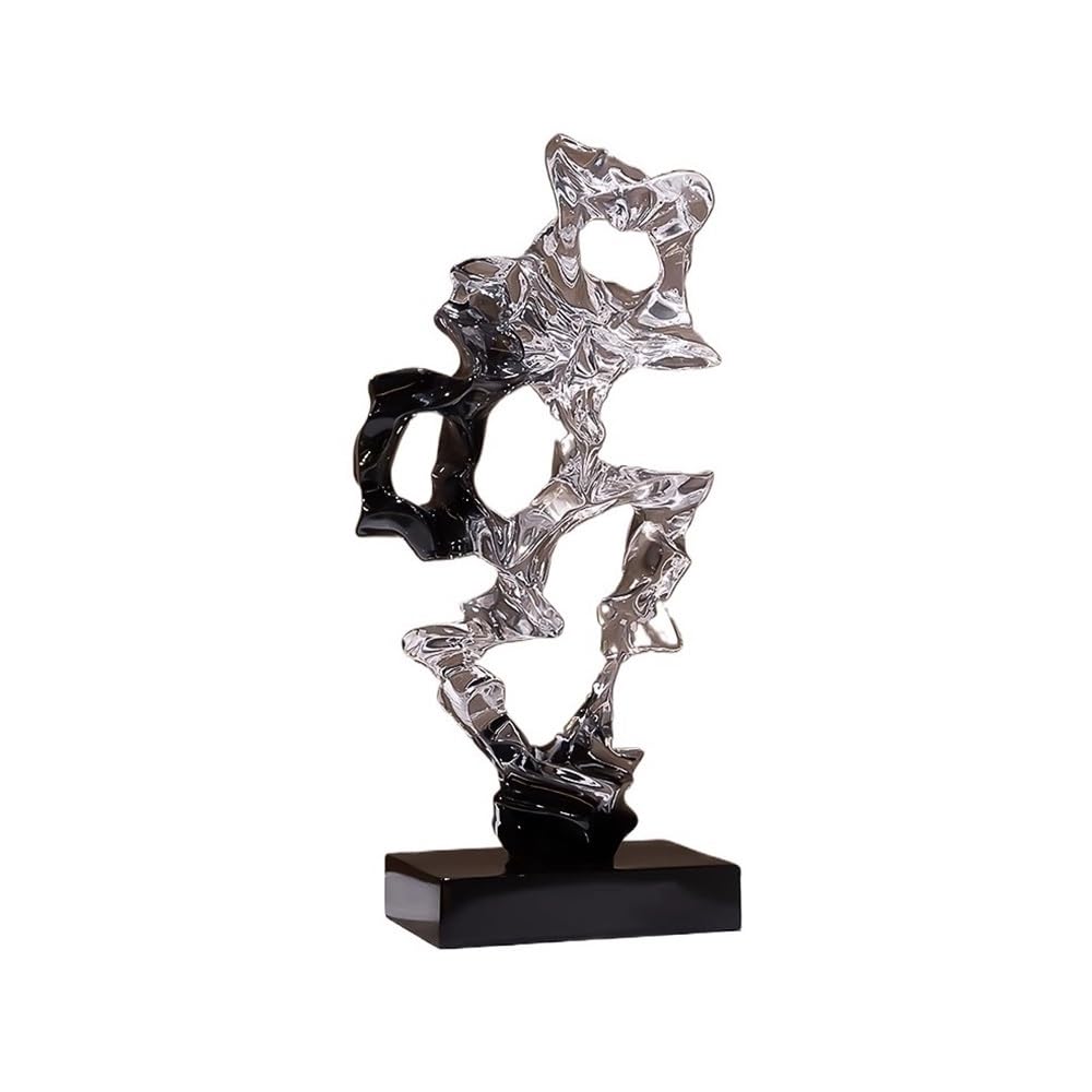 Zeny896v Gris Sculptures Creative Irregular Ornaments Light Luxury Entrance Tv Cabinet Wine Decoration Office Crafts Decor(Gris)