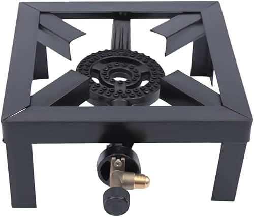 Parrilla Estufa portátil para acampar al aire libre 1 quemador Cocina de gas Cocina de gas Parrilla de barbacoa Quemador de hierro Estufa de camping