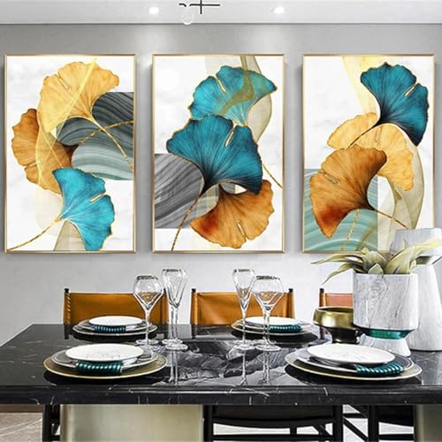 Peinture images modernes ginkgo biloba pour un salon chaleureux et zen