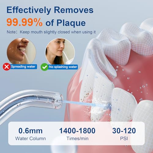Hydropulseur portable pour dents avec étui voyage