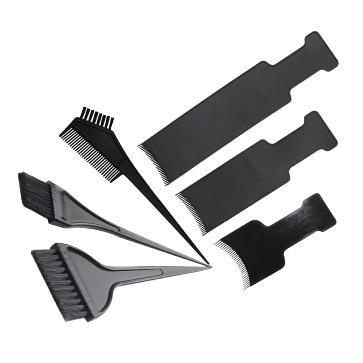 Beatifufu Salon Hair Dyeing Board Comb Set 6pc Kit Root Coloring Tool Damage- Hair Coloring for Diy