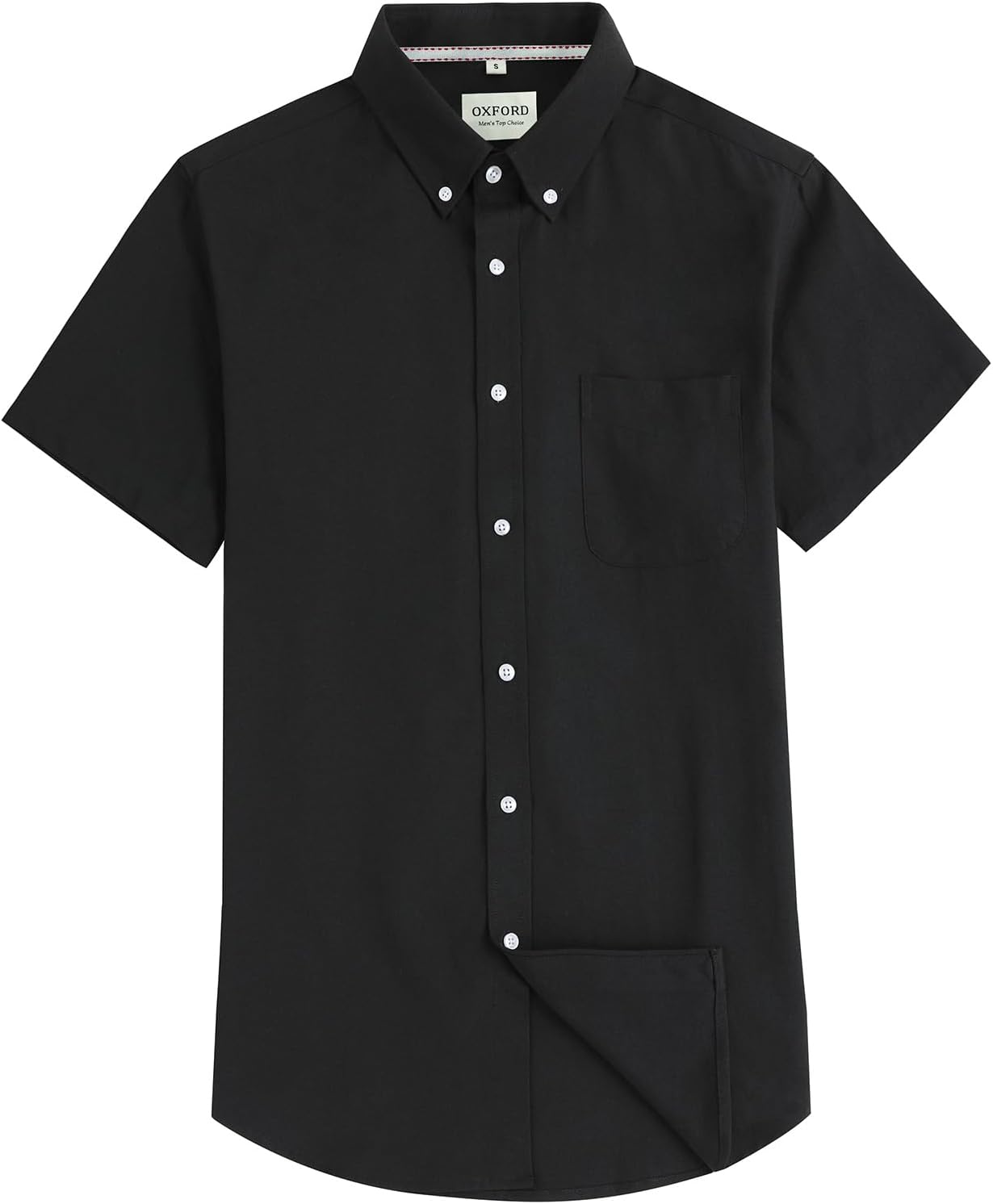 Men's Oxford Dress Shirt Short Sleeve Button Down Shirts Business Casual with Chest Pocket for Gifts