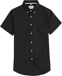 Men's Oxford Dress Shirt Short Sleeve Button Down Shirts Business Casual | Chest Pocket,Breathable,Soft,Summer Shirts,Collared,Button Up,Formal,Travel,Vacation,Daily,For Gifts