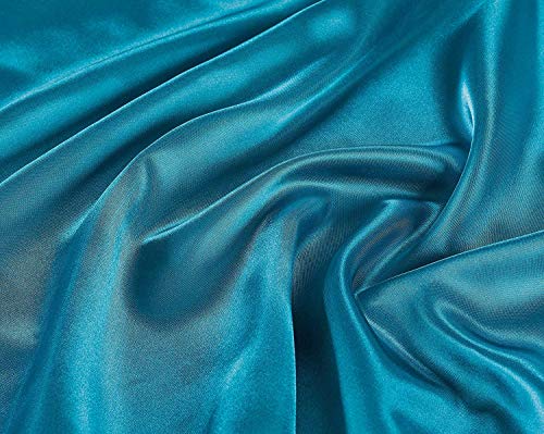 Linen Plus Satin Sheet Set Soft Silk Cozy Solid New (Turquoise, Twin)