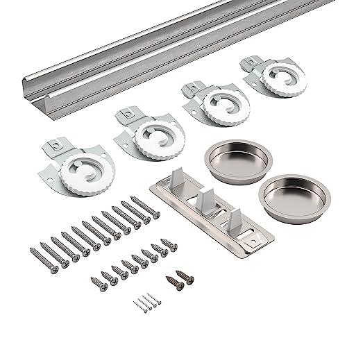 Image of Richelieu Onward 60-in Bypass Sliding 2 Door Track and Hardware Kit, Zinc