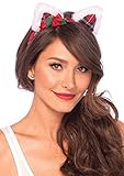 Leg Avenue Women's Plus-Size Christmas Kitty Ear Headband Adult Costume, Multi-Colored, O/S