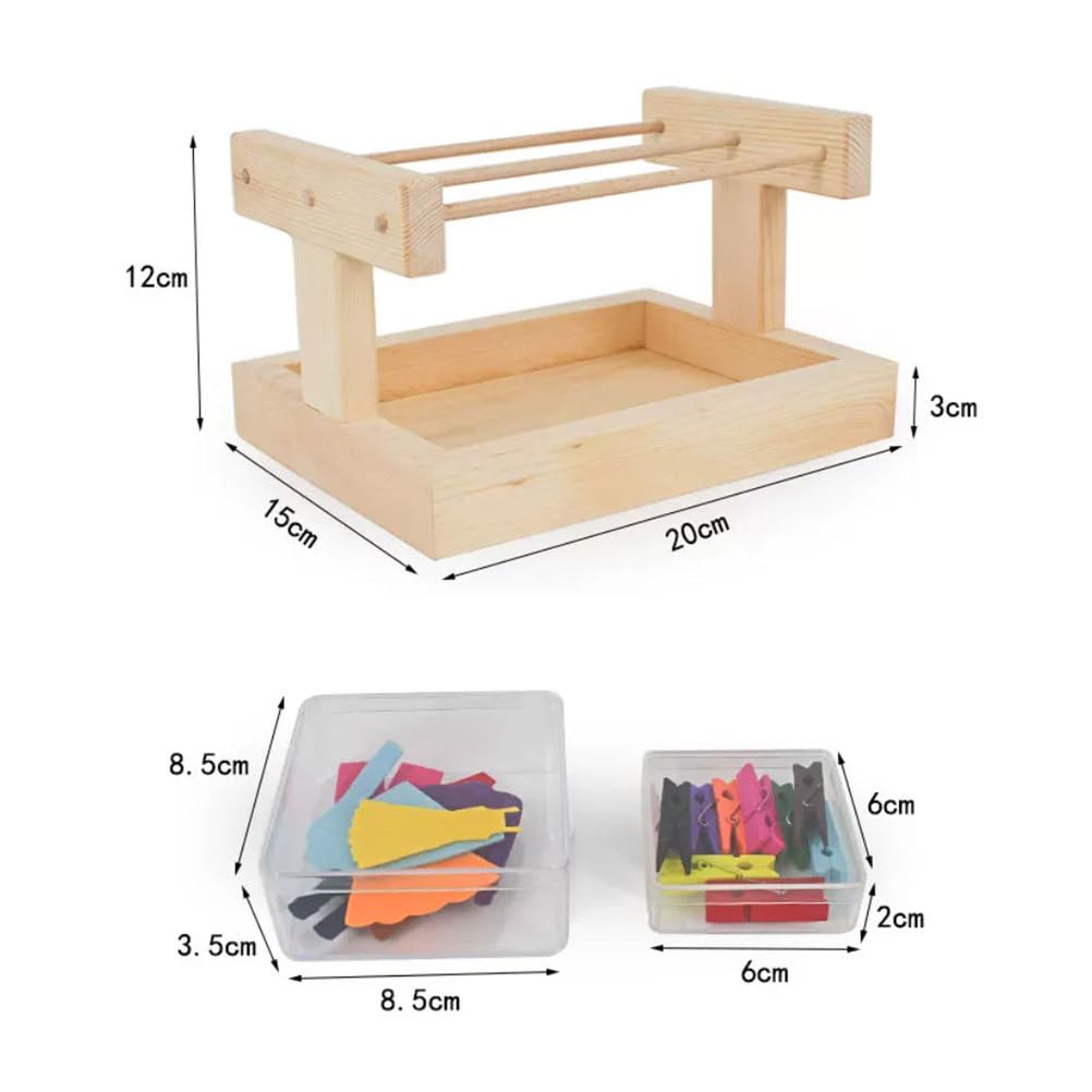 Jouet Montessori en Bois pour sécher Les vêtements - Vie Pratique