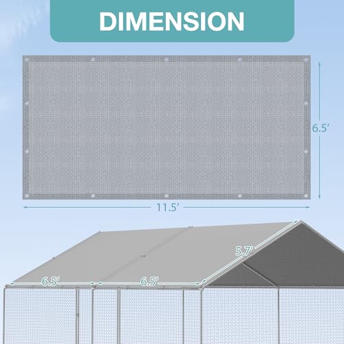 Capa para galinheiro de 29 cm x 1,5 m, capa de galinheiro com cordões elásticos de bola, pano de pro
