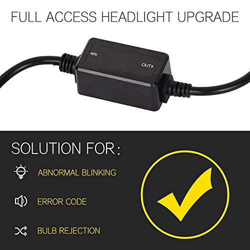 Auxbeam Upgraded H13 9008 Led Resistor Kit, Anti Flicker Error Decoder Warning Canceller, 2Pcs/Set Enhanced Decoder Canbus Drivers #TOP4