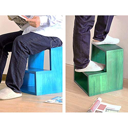 Zlxdp Folding Step Ladder, Frame With Wood, Lightweight And Portable Stool Kitchens, Garages (Color : White-Dinosaur Doodle4) #TOP4