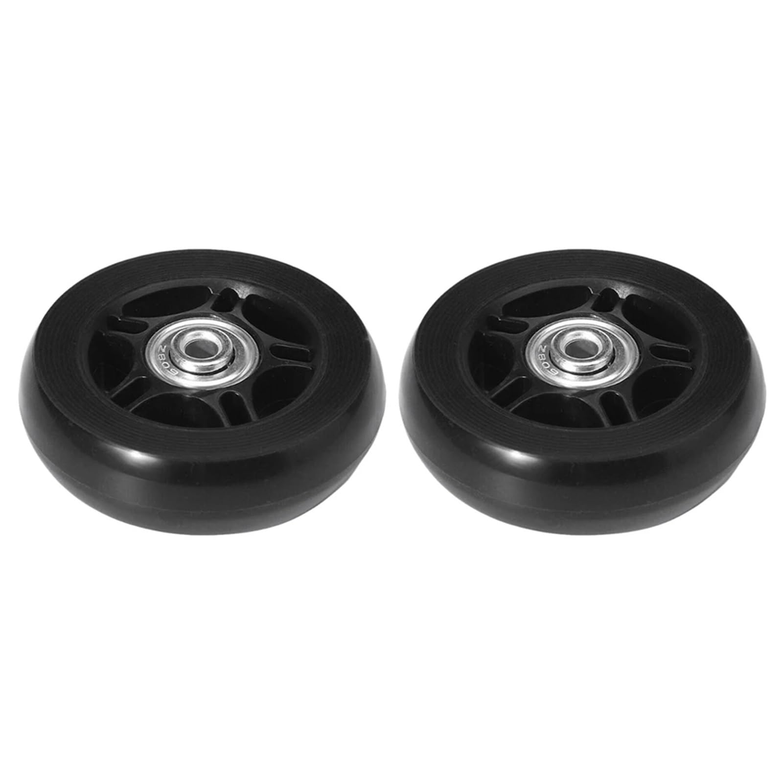 Ruota per valigia 1 Paio Di Ruote For Riparazione Valigie In Gomma Silenziosa Con Cuscinetti In Metallo, Assi, Viti, Kit(60x18mm)