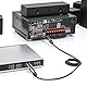 deleyCON 5m Cinch Kabel - Stereo Audio RCA Kabel 2x Stecker zu 2x Stecker - für HiFi-Anlage, HiFi-Receiver, Heimkino, Blu-Ray Player - Schwarz