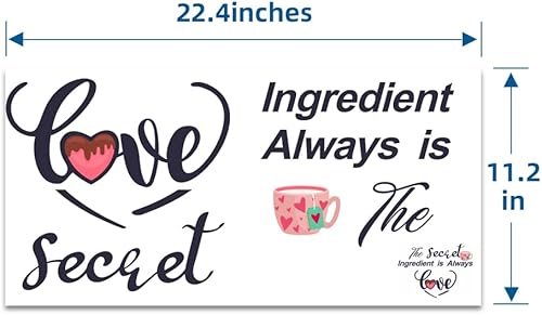 Miniatura 7 de Kitchen Wall Decor Decals, Family Love Quotes The Secret Ingredient is Always Love for Kitchen Wall Stickers for Dining Room Kitchenware Decor