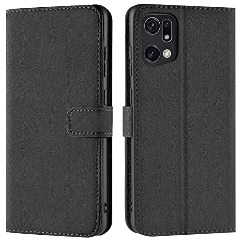 Verco Wallet Case for OPPO Find X5 Book Cover with Magnetic Closure compatible with Find X5 Flip Case with Card Slots Faux Leather