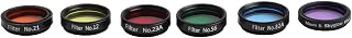 6-Pack Telescope Nebula Filters 1.25 Inch with Storage Box, Multi-Coated Color Filter Set for Lunar Planetary Observation and Astrophotography, Aluminum Alloy Frame