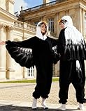 ANPRWZ Adult Moth Onesie Halloween Christmas Crow Costume Women Men