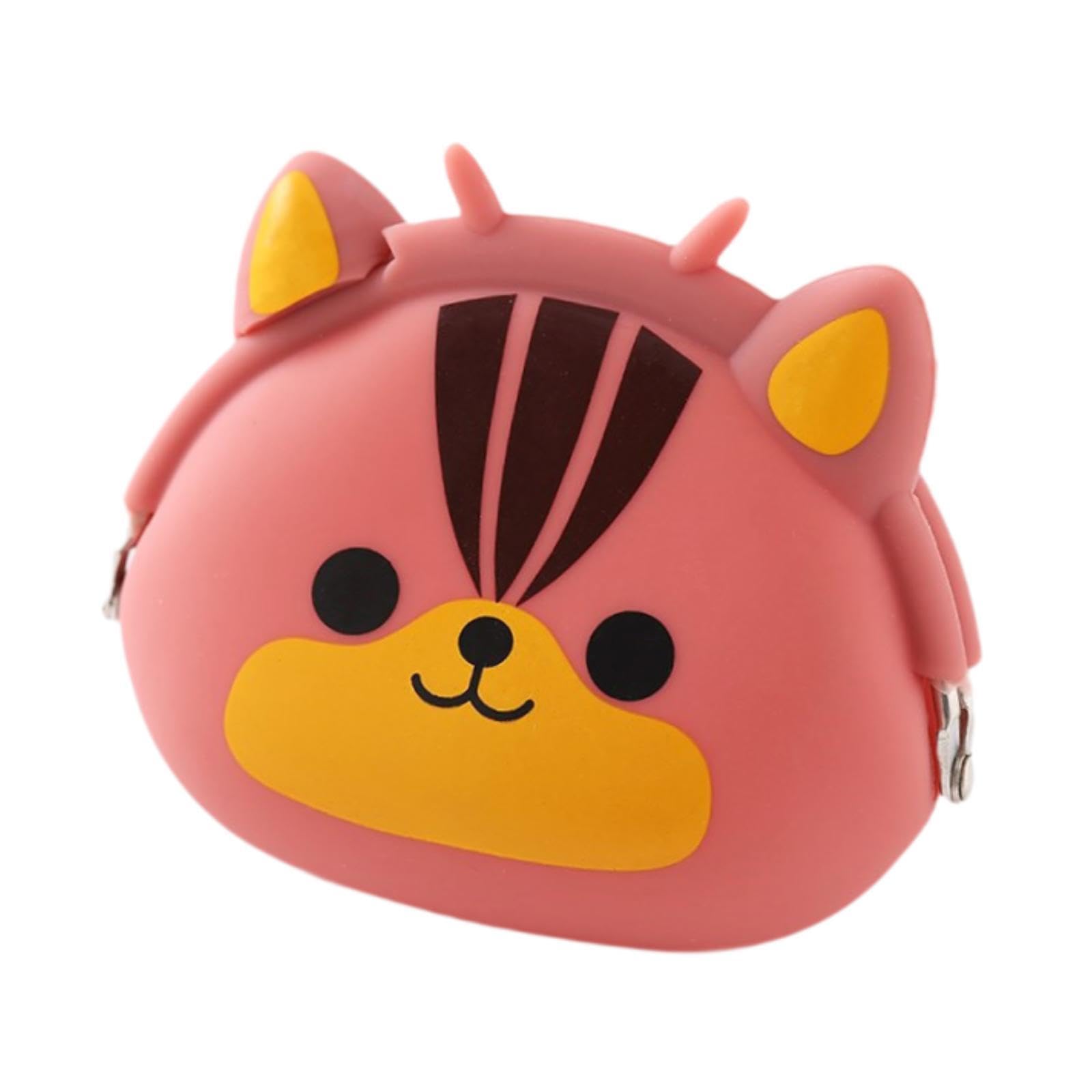nivaa Animal Cartoon Clip Wallet Portable Silicone Purse for Party Travel Holidays red-picture-40