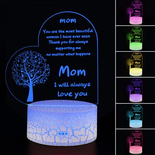 Image of Rarasy Gifts for Mothers: Thanksgiving, Birthday, Mother's Day - 3D Night Lights for Room Decoration