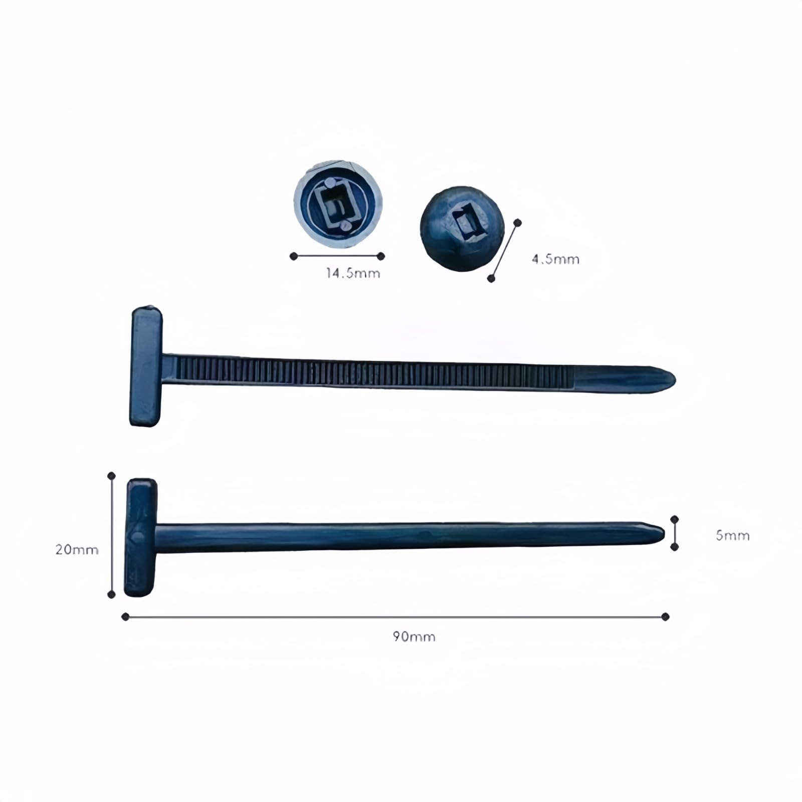 Fibbia universale per fascette stringicavo in nylon, 100/200/500 pezzi,Fascette nere, ,con design a perno e bottone,Fascette fermacavi resistenti ai raggi UV per riparazioni auto, casa e fai da te