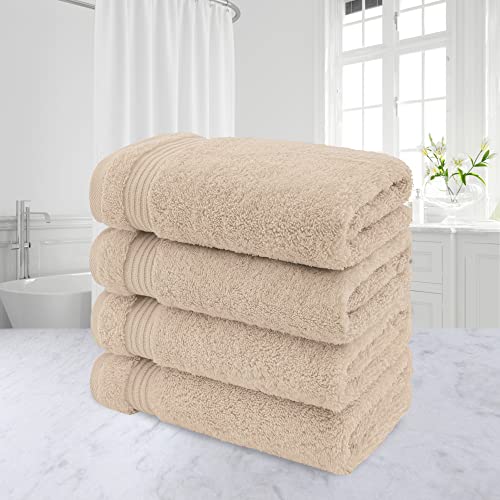 American Veteran Towel For Bathroom, 4 Piece Hand Towel Sets Clearance Prime, 16 Inch 28 Inch 100% Turkish Cotton Face Hand Towels, Bathroom Set Of 4, Beige Hand Towels #TOP1