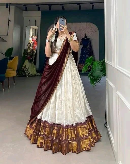 Image of RENVAANI FASHION Women's Traditional Un-Stitched Lehenga Choli | Lehenga Choli for Women | Ethnic Wear Heavy Work Lehenga Choli With Dupatta