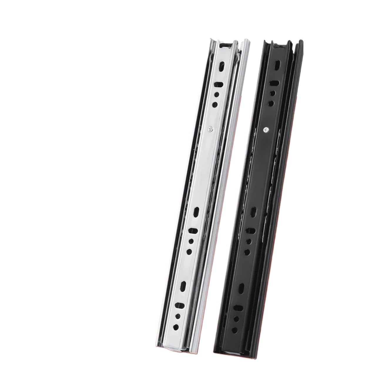 Drawer Slides 2Pairs 3 Section Full Extension Drawer Slides Side Mount Tracks with Ball Bearing 16 Inches Furniture Hardware(14inch)