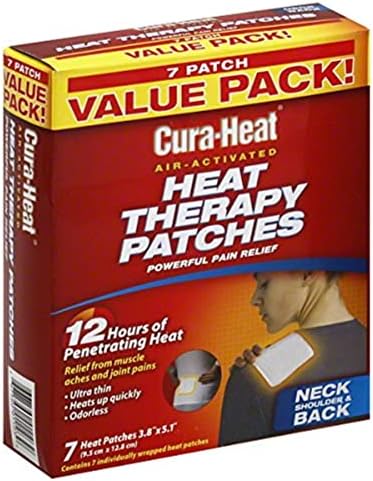 Cura-Heat Heat Therapy Patches, Air Activated, Neck Shoulder & Back, Value Pack 7 Heat Patches