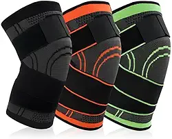 Joelheira de Compressão Elástica Ajustável Alívio, Estabilidade e Proteção para o Joelho (Tamanho XL)