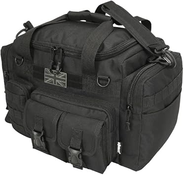 Tactical Saxon 35 Litre Holdall Bag Black Police Security Special Forces Army Military Car Patrolmen Sport Gym Fitness Tote Travel Training Workout Kit Pack