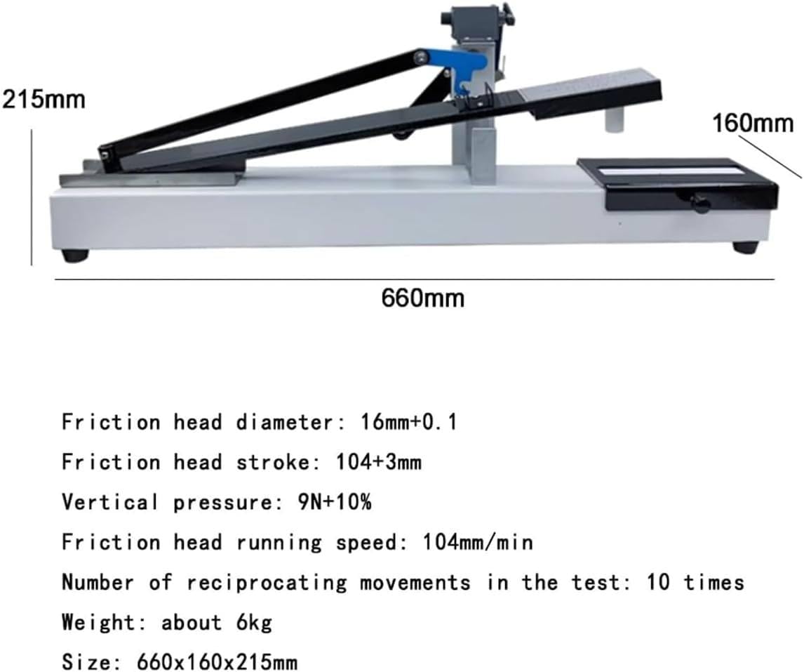 Tester manuale di stabilità del tessuto con il contatore di Digital, velocità di 104 mm/min per prova di durevolezza del tessuto