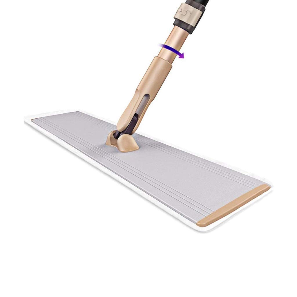 Vadrouille plate en acier inoxydable avec tête de tissu en microfibre