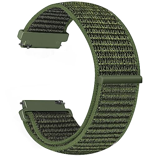 Vodtian 20mm Nylon Armband Kompatibel mit Samsung Galaxy Watch 7/6/5/4/FE 40mm 44mm/Galaxy Watch 5 Pro 45mm/Watch 6 Classic/Watch 4 Classic/Active 2/Garmin vivoactive 5, Uhrenarmband für Damen Herren