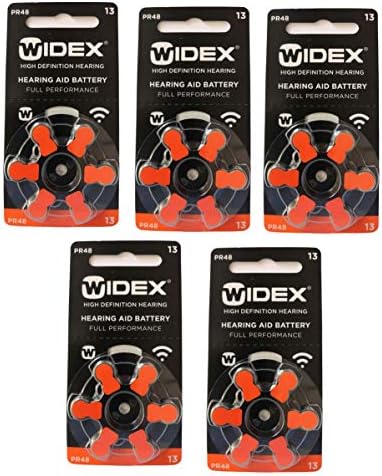 Widex hearing aid battery size13 (5 Packets = 30 batteries)