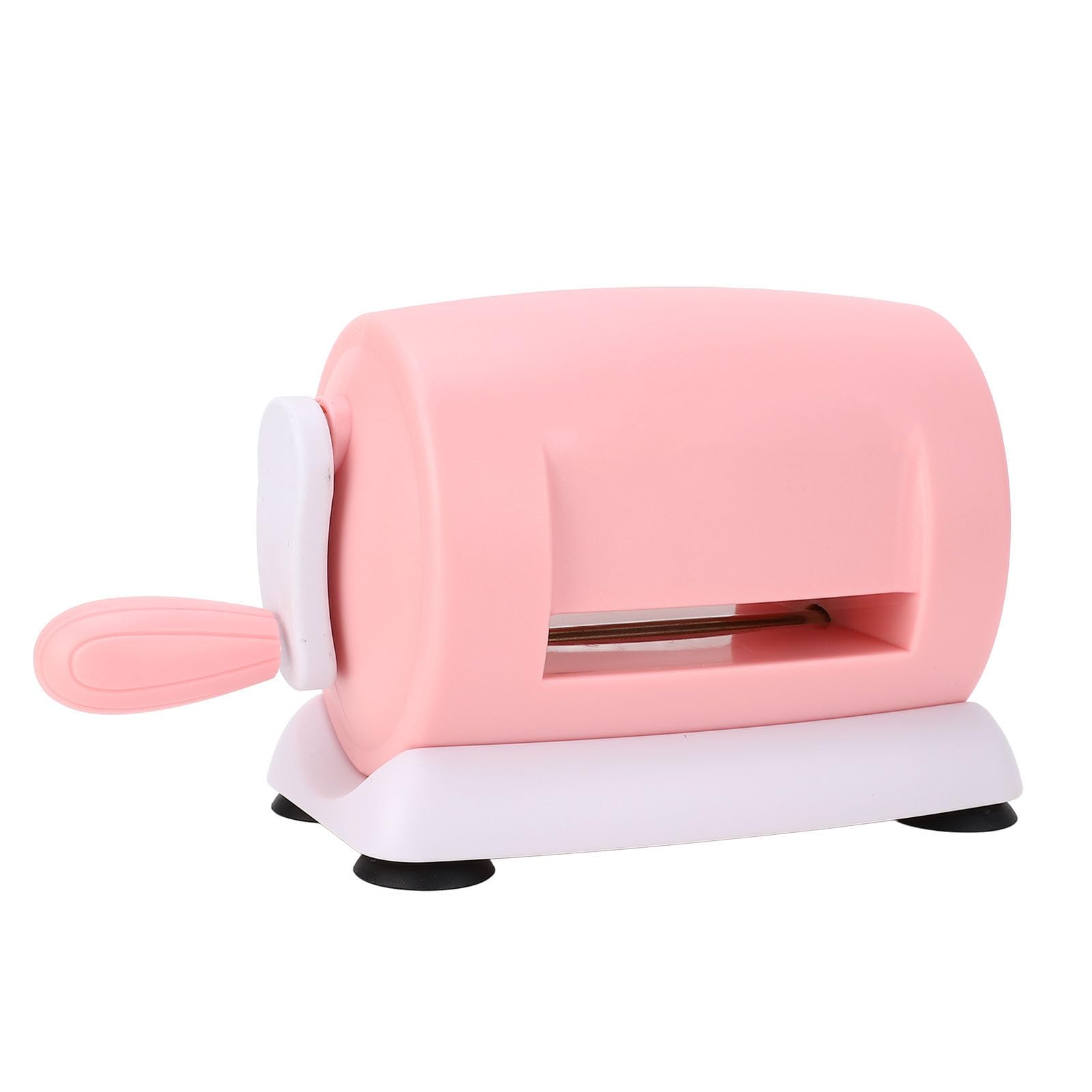 Jeffergarden Maszyna do Wytłaczania Sztancowania, Mini Przecinarka do Papieru z korbą ręczną ABS Tworzenia Kart, Różowa Drukarka Brajlowska 215 X 115 X 90 Mm z 2 Tablicami Samodzielnego Tworzenia