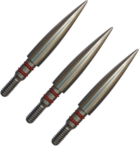 Miniatura 45 de Puntos de flecha de 100/125/150/200/300 granos, puntas de campo de tiro con arco, rosca de acero inoxidable en puntas de campo de tiro con arco