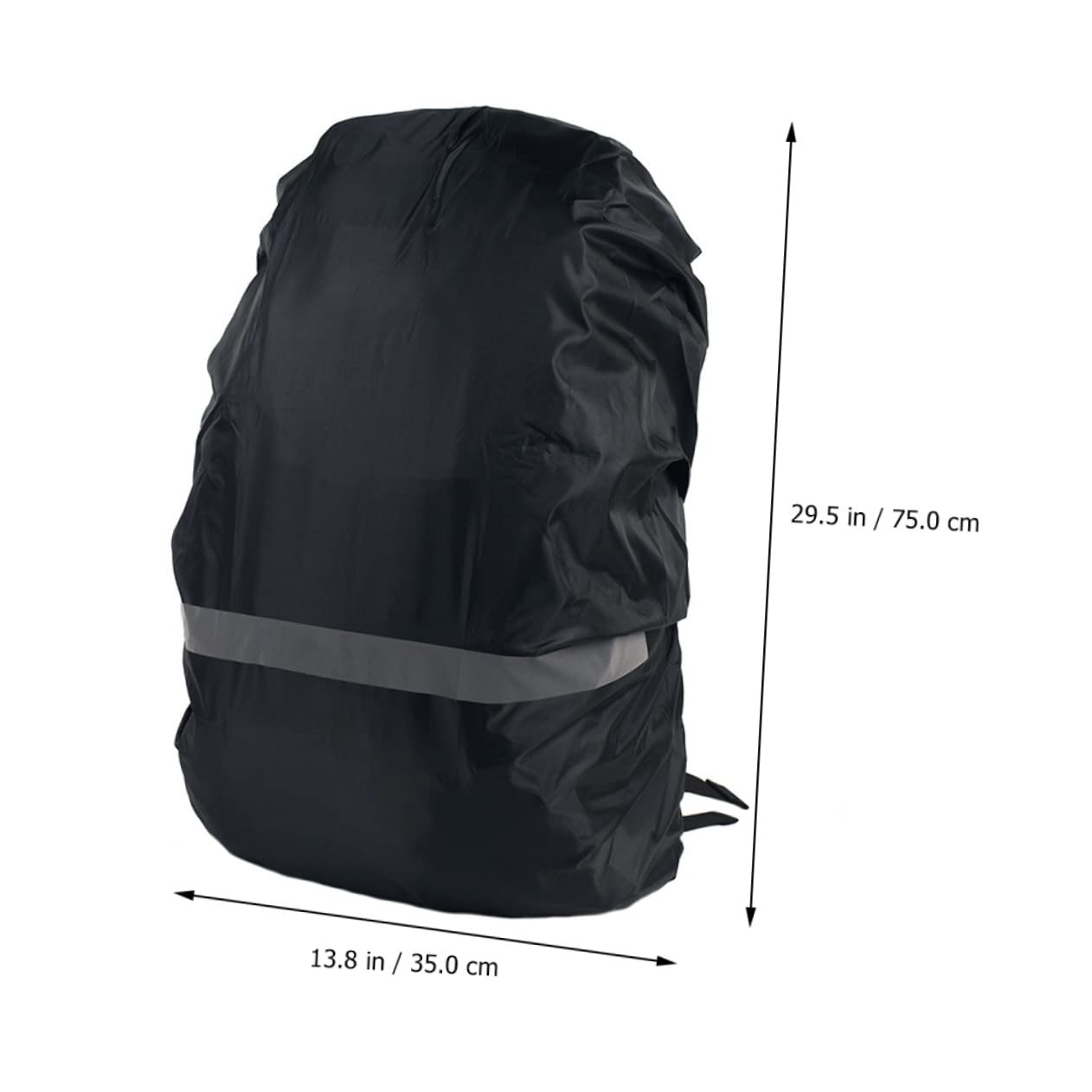 VICASKY 2Pcs Backpack Covers with Reflective Stripes for Hiking Camping Travel Durable Lightweight Elastic Edging for Various Backpack