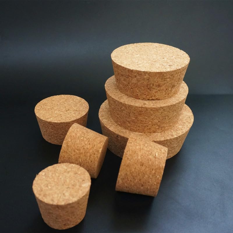 2Pcs/Lot Lab Big Size Top Dia 51mm to 105mm Wood Cork Cap Bottle Stopper Essential Oil Pudding Glass Bottle Lid(93x82x35mm)