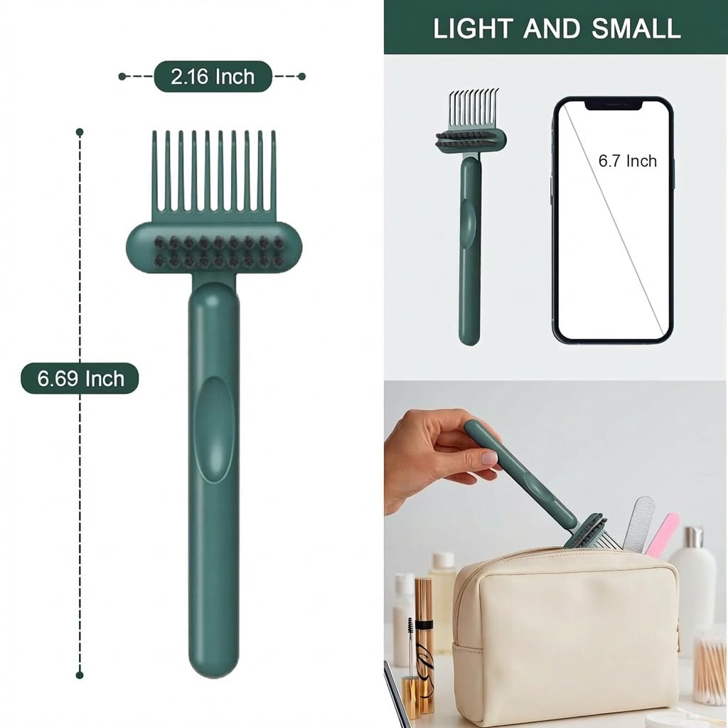 3Pcs 2-in-1 Hair Brush Cleaner and Remover Tool, 2026 New Hairbrush Cleaning Tool Comb Cleaner for Man Woman, with an ergonomic handle, Suitable for Home and Salon Use