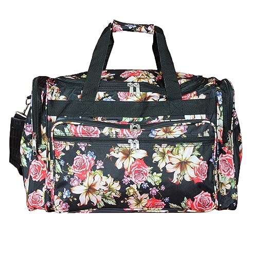 Image of World Traveler Floral Duffel Bag, Rose Lily, One Size