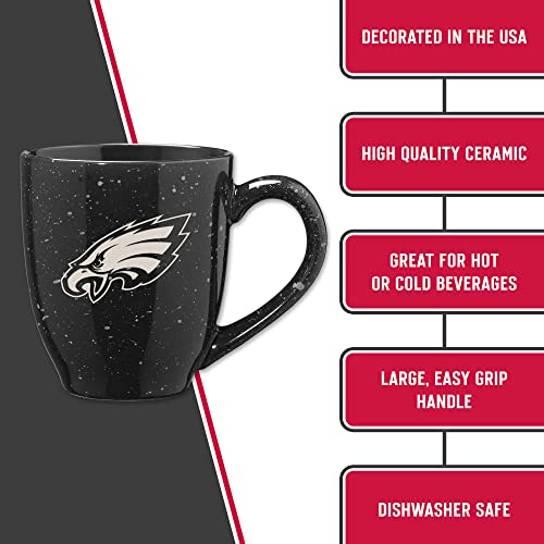 Image of Rico Industries NFL Football 16 oz Team Color Laser Engraved Speckled Ceramic Coffee Mug